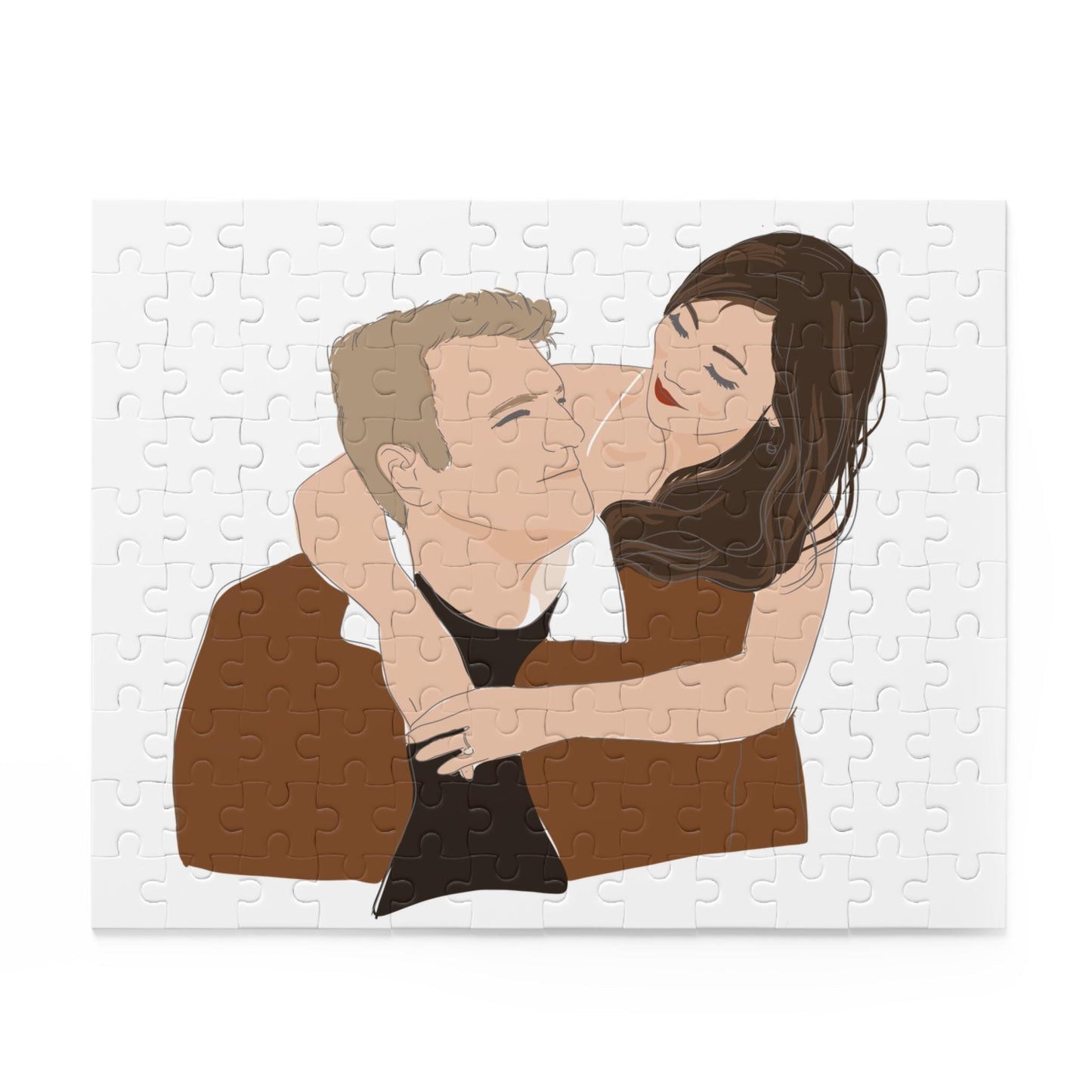 Custom puzzle - personalized portrait, photo or watercolour style. Premium boxed, 252 pieces, 11x14”