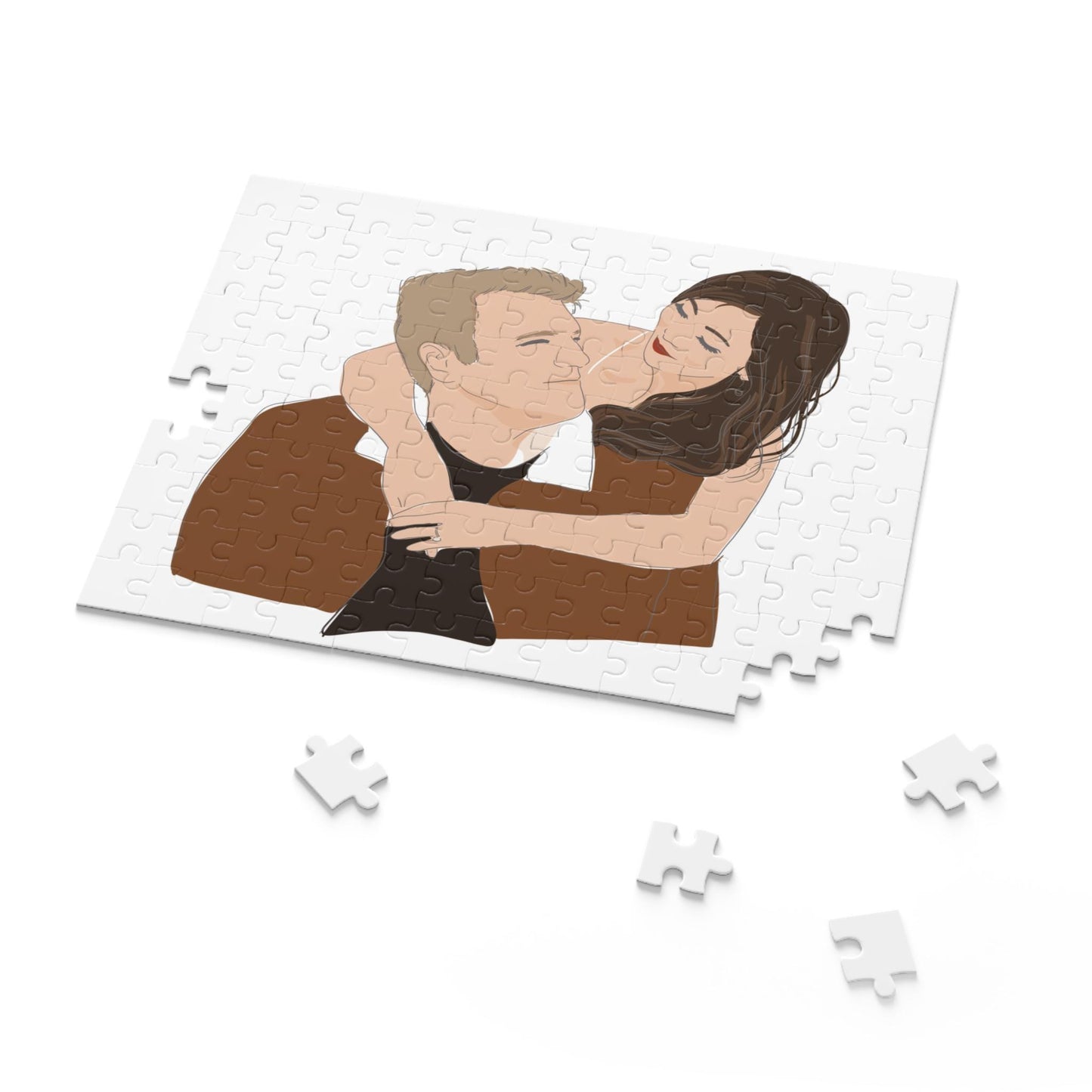 Custom puzzle - personalized portrait, photo or watercolour style. Premium boxed, 252 pieces, 11x14”