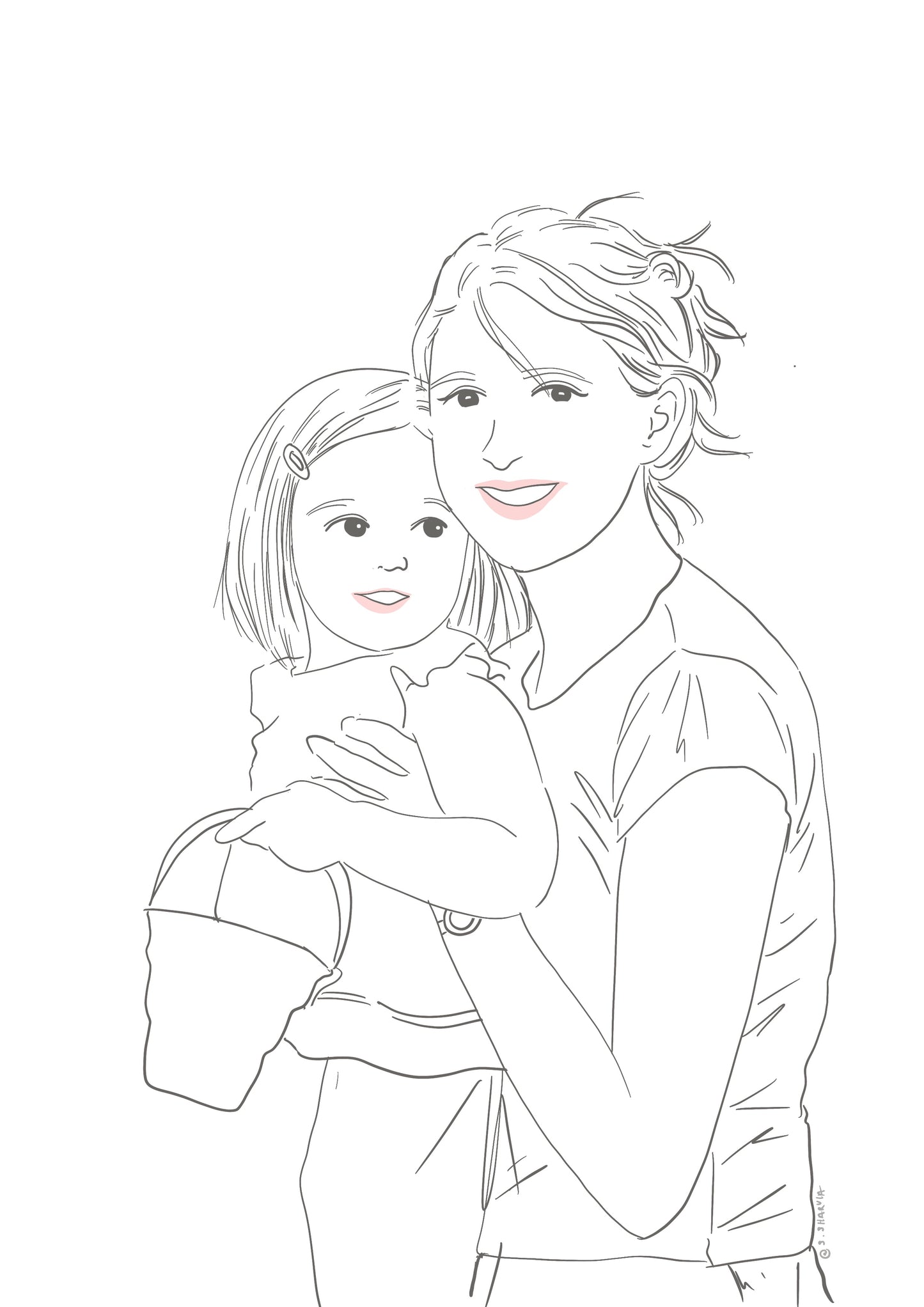 Custom Portrait - Line Art